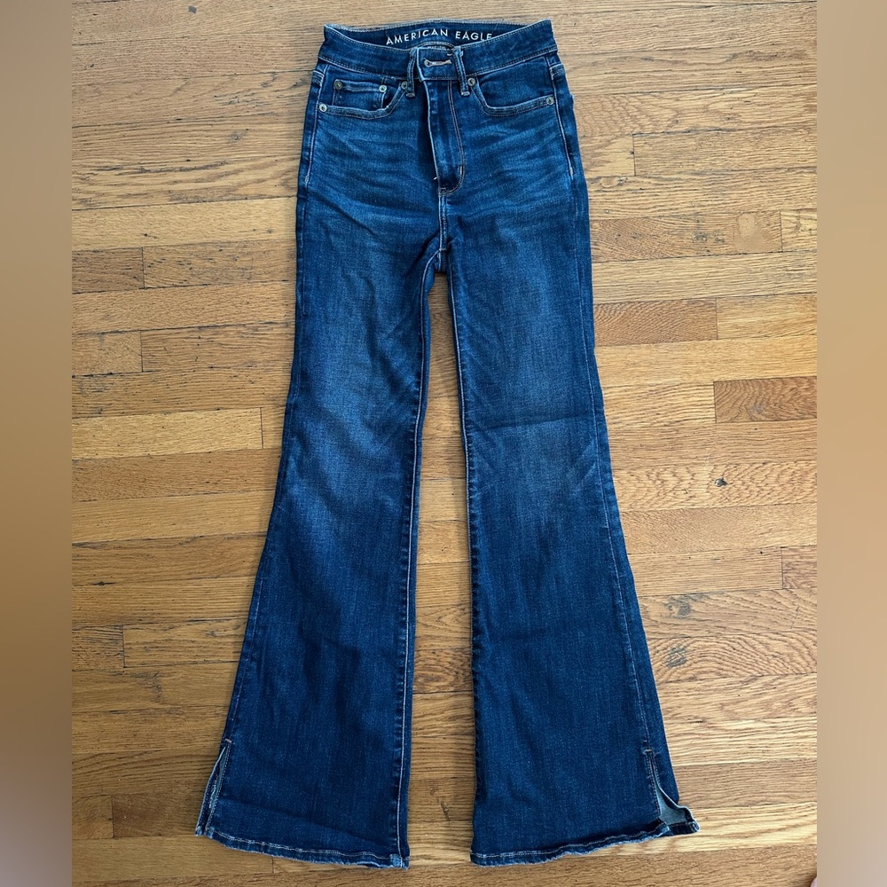 American Eagle Outfitters Dark Blue Flare Jeans